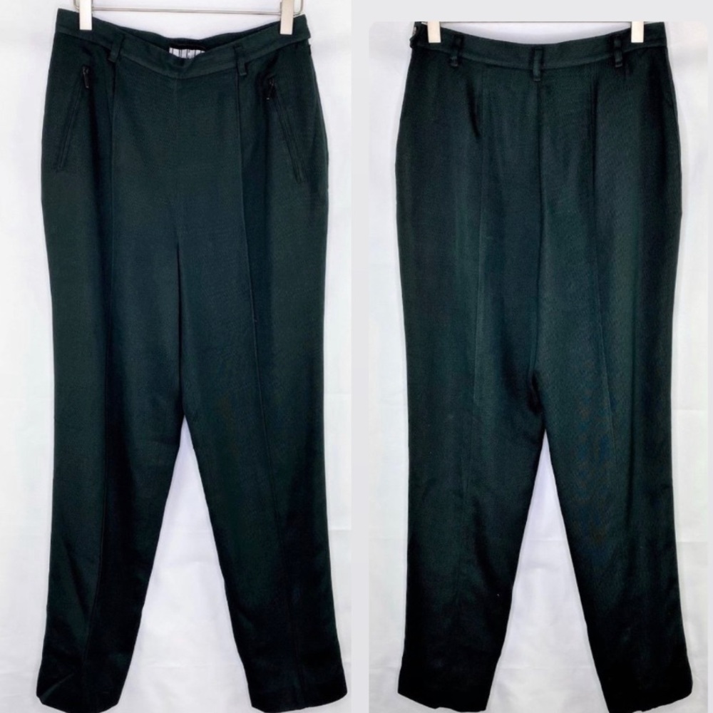 August Silk trousers silk 85% wool 15% high waisted size 10, Perfect condition